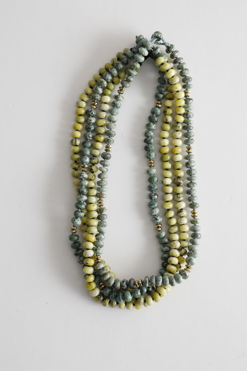 Yellow Turquoise Necklace  - Single Strand