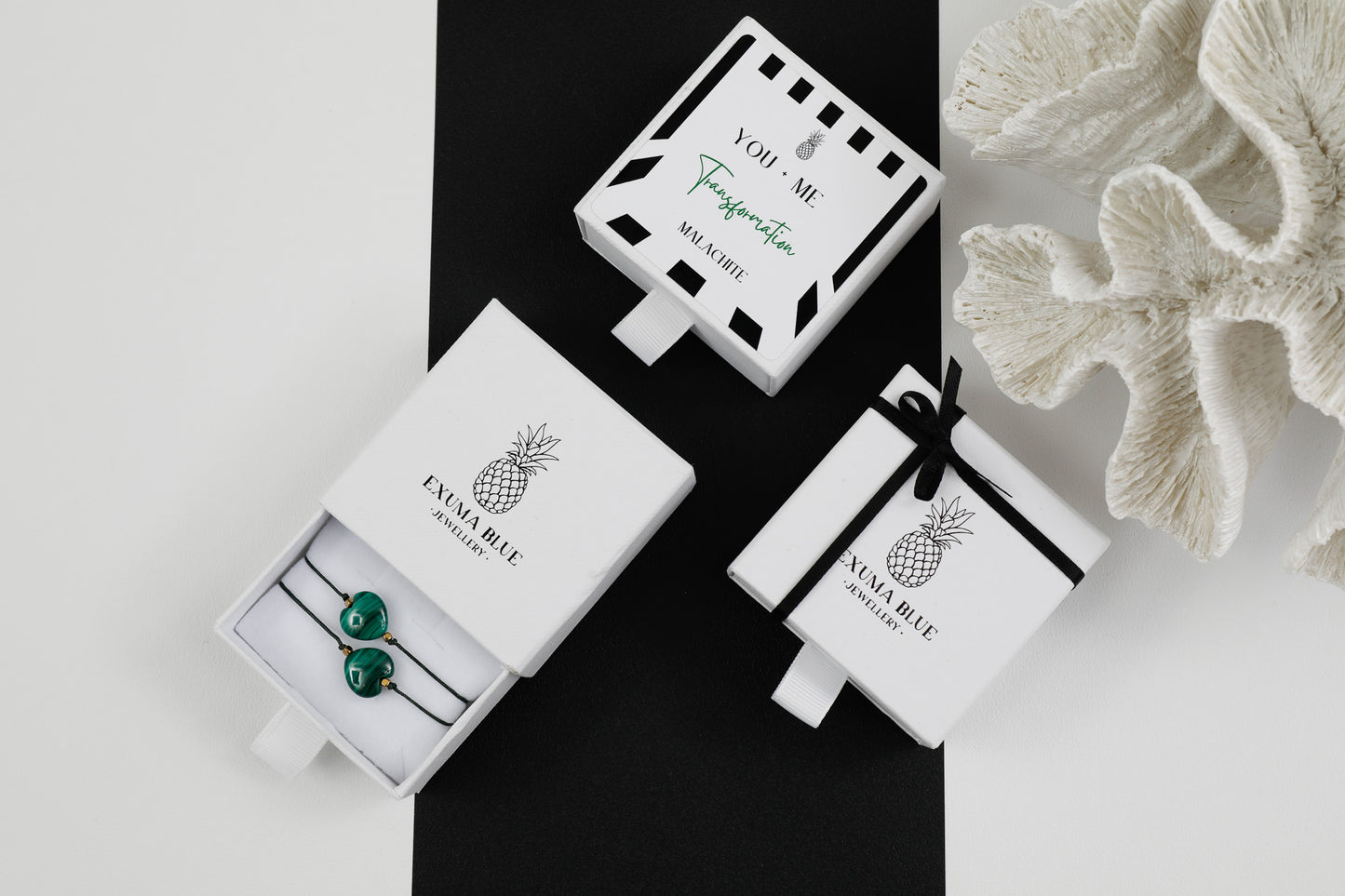 Malachite Gemstone Duo Gift Box