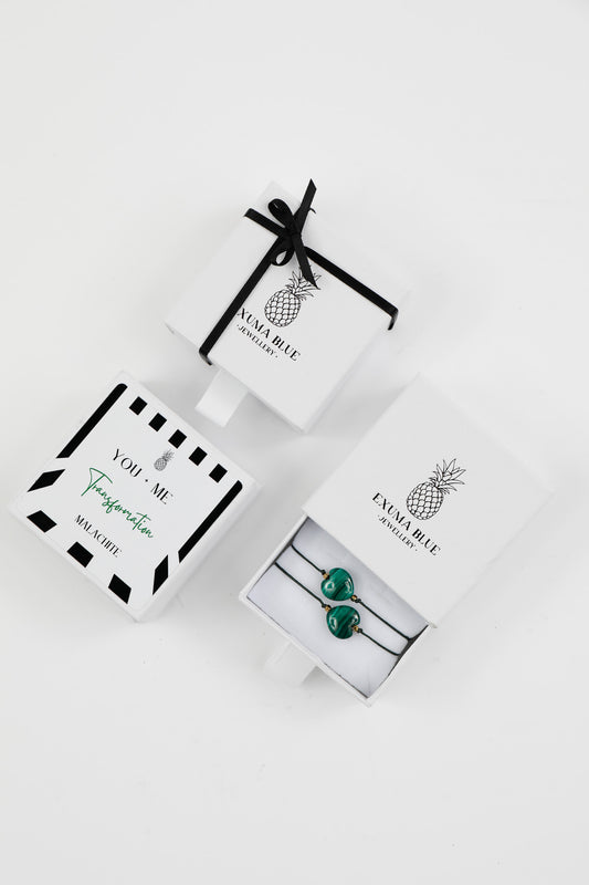 Malachite Gemstone Duo Gift Box