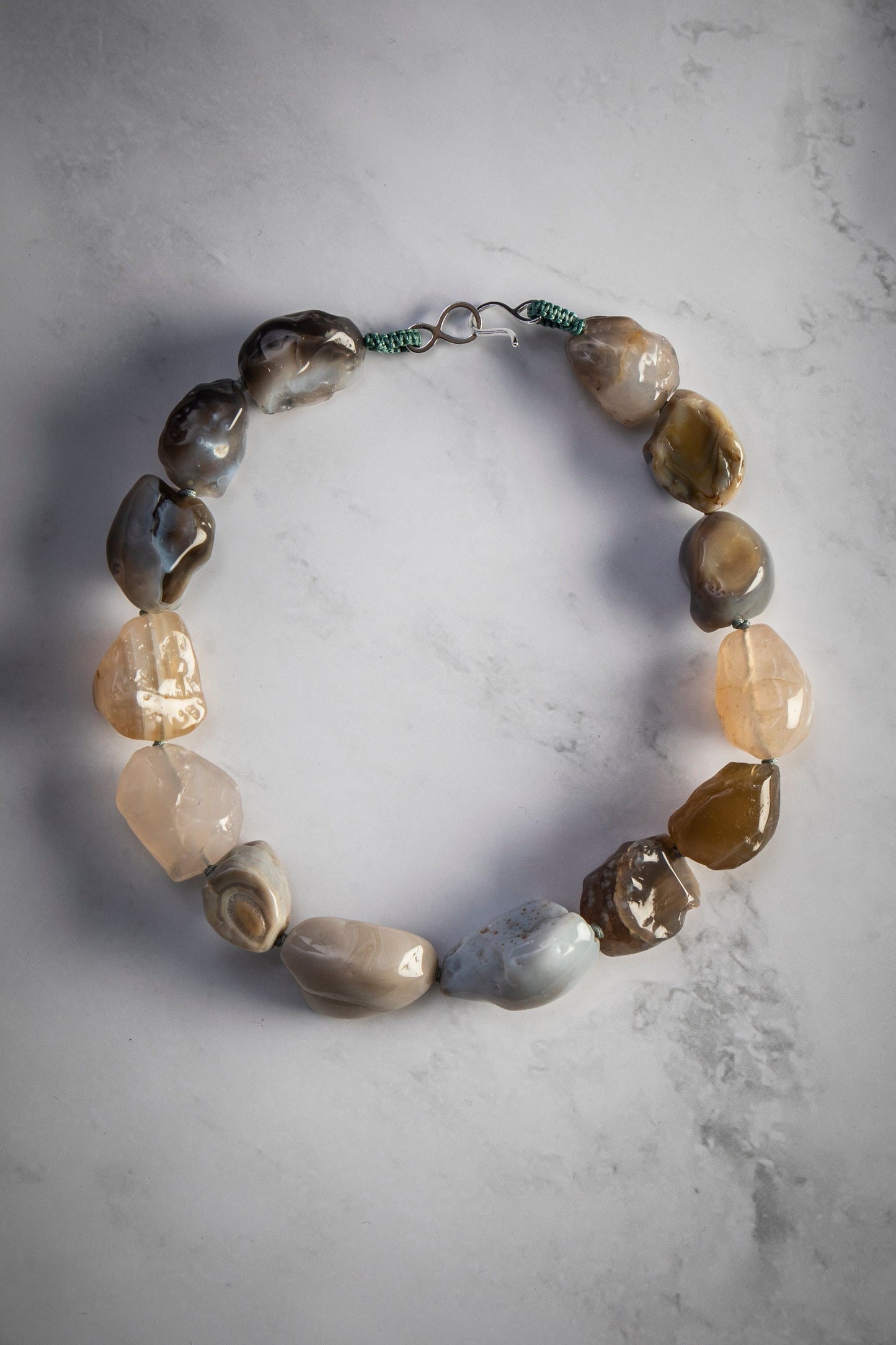 Chunky Botswana Agate Gemstone Necklace - Gemstone Necklace