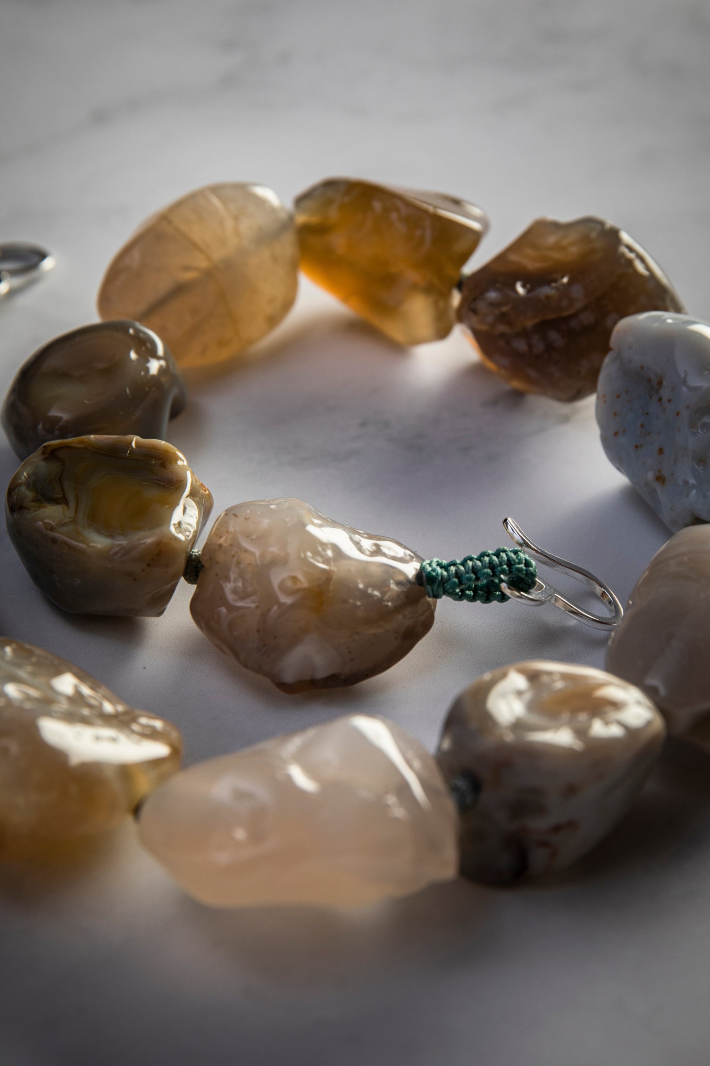 Chunky Botswana Agate Gemstone Necklace - Gemstone Necklace