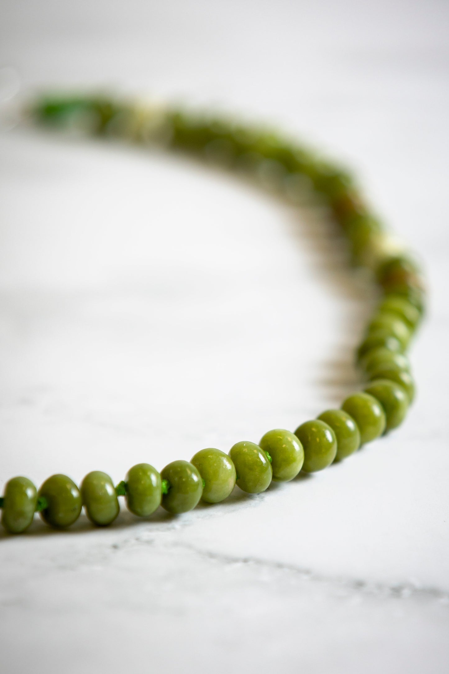 Green Opal Gemstone Candy Necklace - Gemstone Necklace